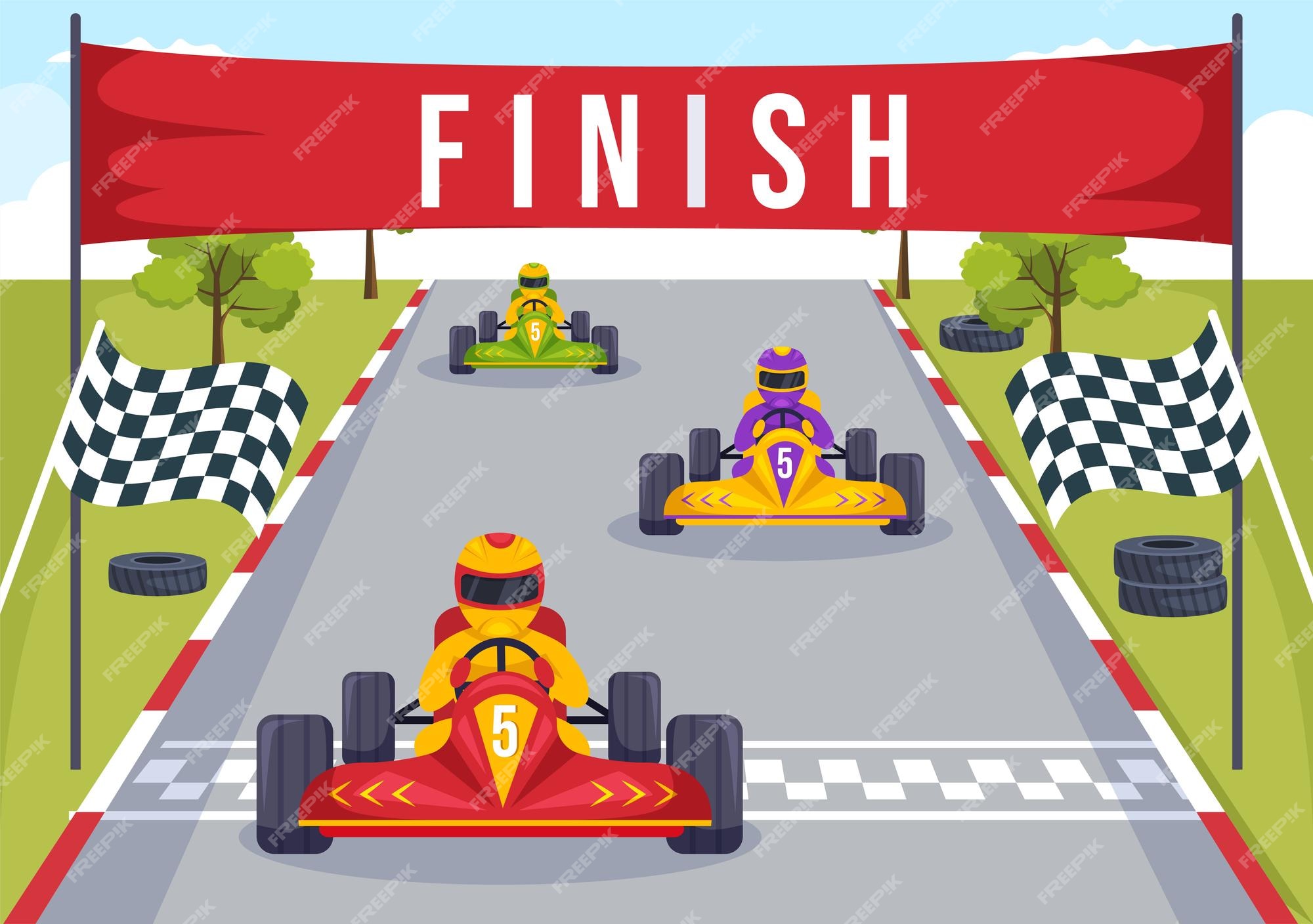 Animado ganador doloroso Vectores e ilustraciones de Go kart para descargar gratis | Freepik