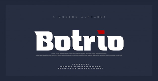 Deporte moderno futuro negrita alfabeto fuente. Fuentes tipográficas de estilo urbano para tecnología, digital, logotipo de película en negrita. ilustración vectorial