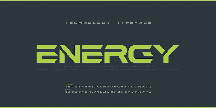 Vector deporte moderno futuro negrita alfabeto fuente. tipografía urbana fuentes de estilo regular y cursiva para tecnología, digital, logotipo de película en negrita.