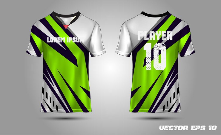 deporte uniforme camiseta vector abstracto racing motivo delantero y trasero EPS 10