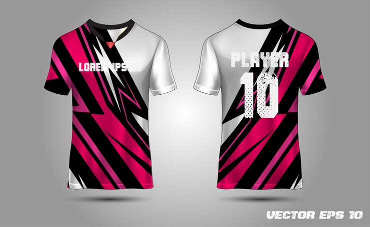 deporte uniforme camiseta vector abstracto racing motivo delantero y trasero EPS 10