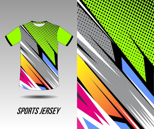 DEPORTES ESPORT RACING JERSEY PLANTILLA VECTOR ILUSTRACIÓN (FÚTBOL, FÚTBOL, VOLEIBOL, ETC.)