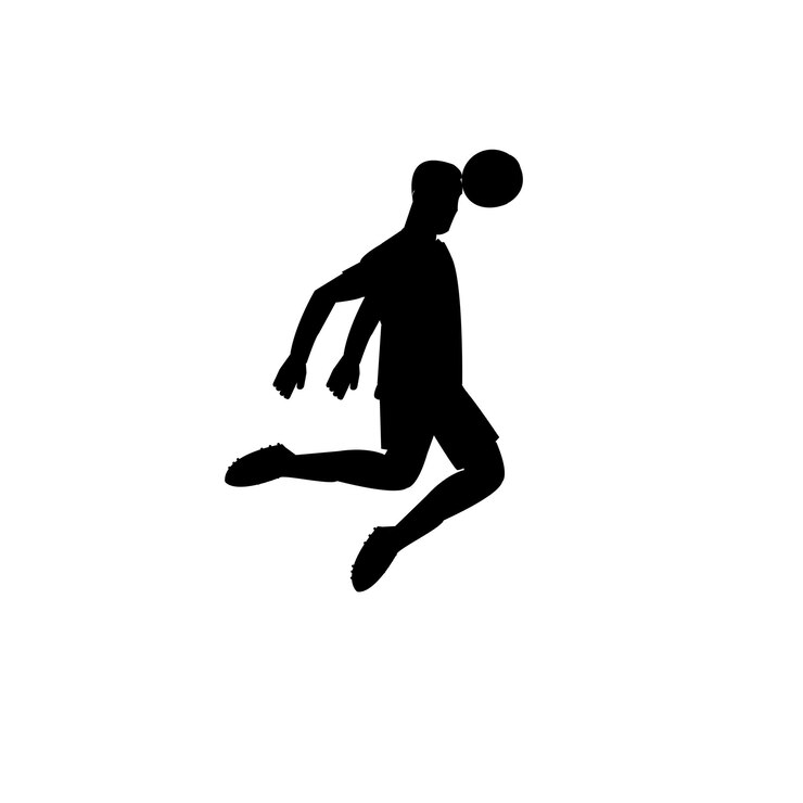 Deportista, hombre silueta de fútbol