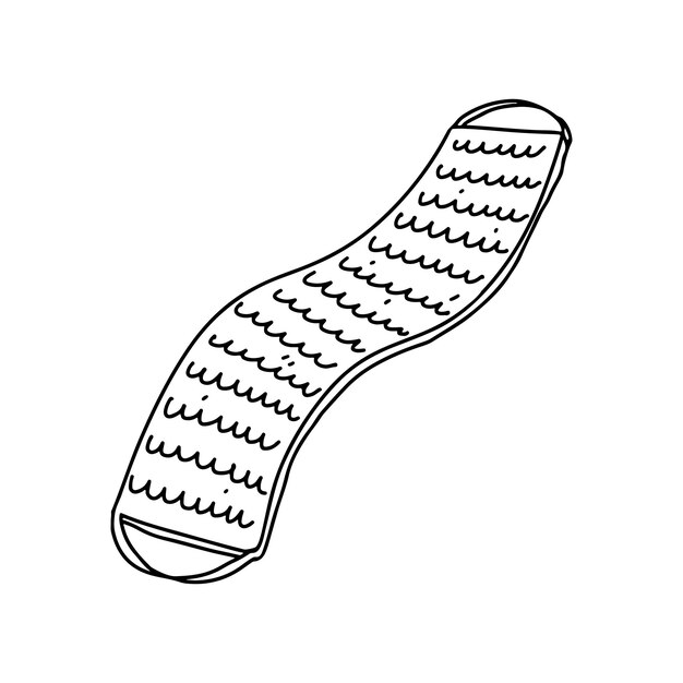 Depurador corporal para baño Estilo garabato dibujado a mano Ilustración vectorial aislada en blanco Página para colorear