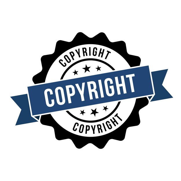 Derechos de autor timbrederechos de autor signo redondo con cinta