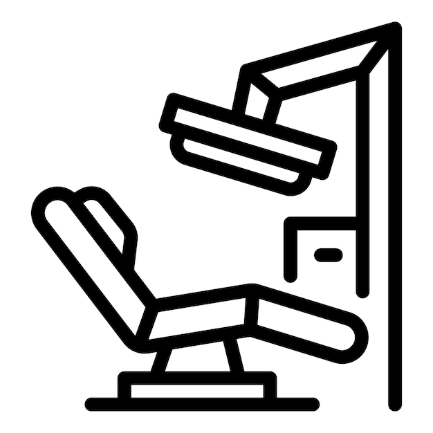 Dermatólogo silla icono contorno vector Doctor piel Cáncer salud