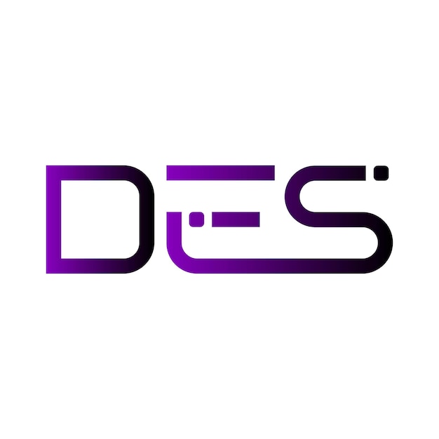 DES iniciales monograma gradiente moderno minimalista letra marca de identidad de negocio diseño de logotipo vectorial