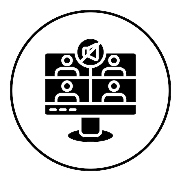 Desactivar el icono del vector de la reunión Se puede usar para el conjunto de iconos de trabajo desde el hogar