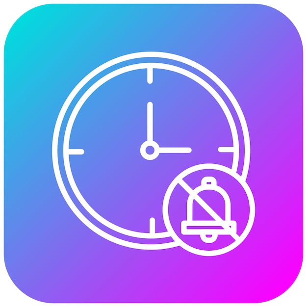 Vector desactivar el icono vectorial del reloj de alarma se puede usar para el conjunto de iconos de hora y fecha