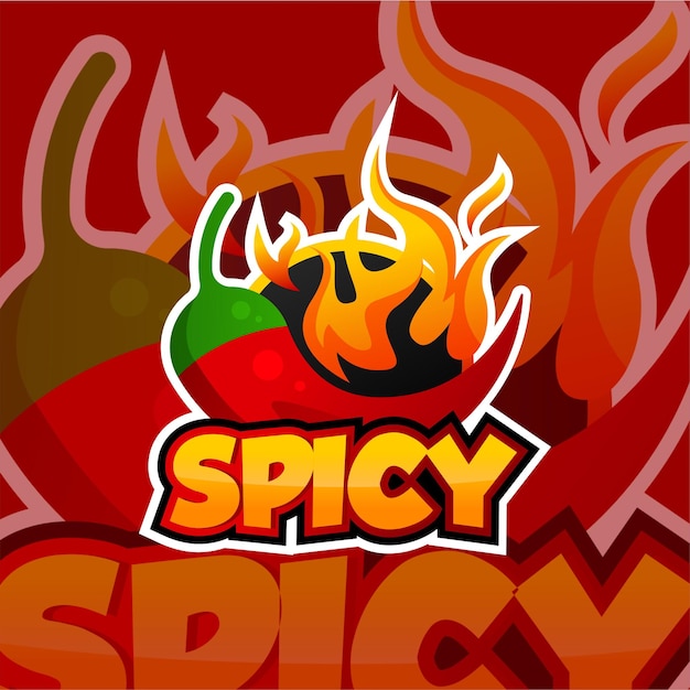 Vector desain logo picante caliente