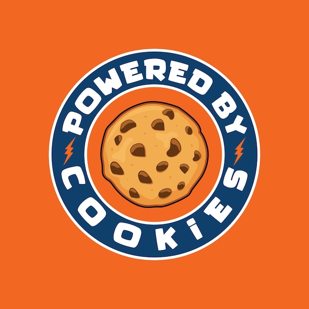 Vector desarrollado por el logotipo de cookies para camiseta
