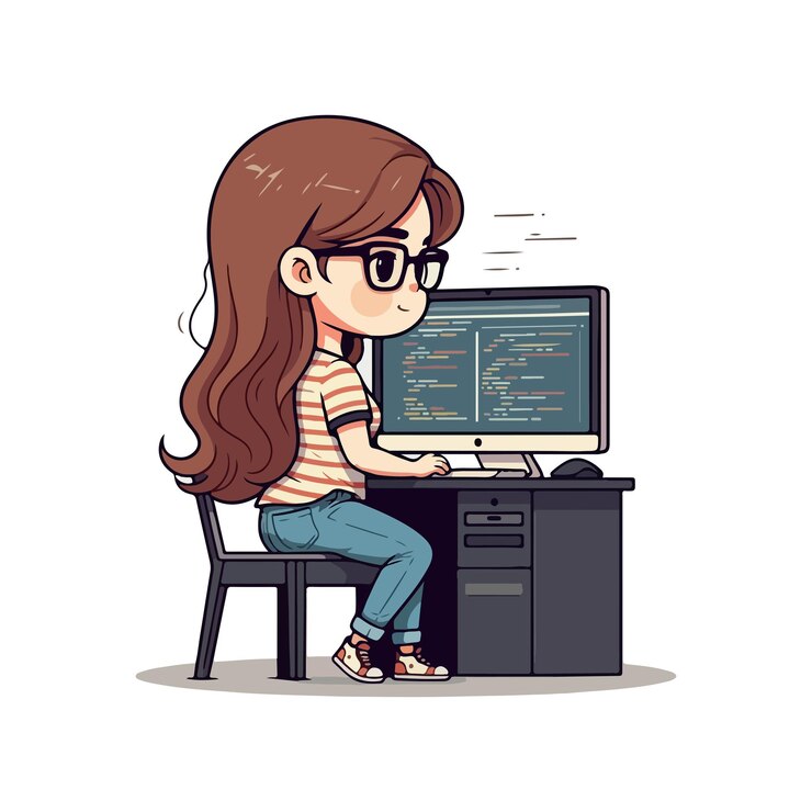 Vector desarrollador de software vector ilustración tecnología de comunicación y seguridad cibernética