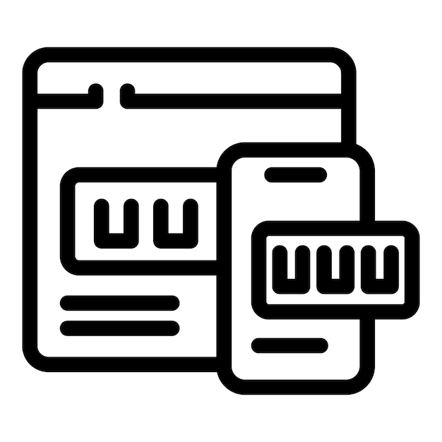 Desarrollador web que crea un diseño de sitio web receptivo para teléfonos móviles