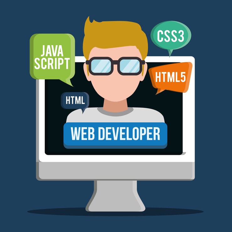 Vector desarrollador web responsive design