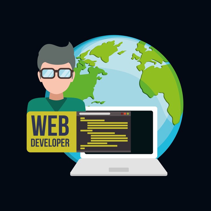 Vector desarrollador web responsive design