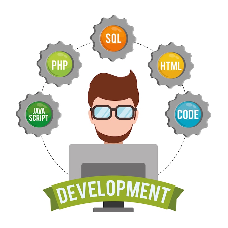 Vector desarrollador web responsive design