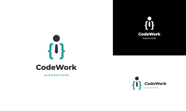 desarrollo de codificación código de logotipo personas código de logotipo diseño de logotipo de empresa