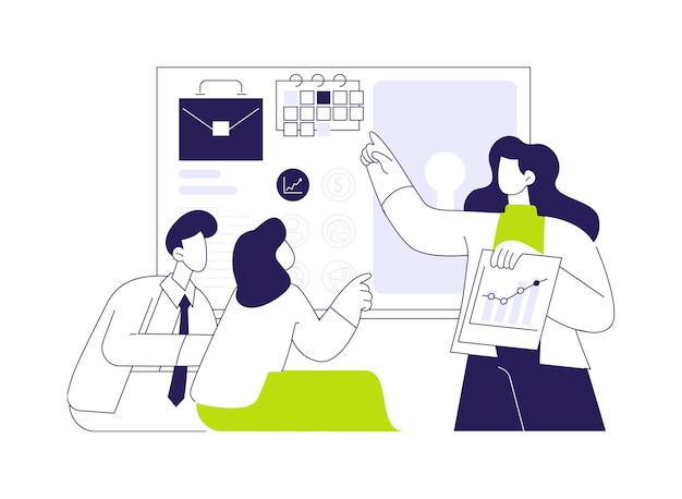 Desarrollo de la estrategia de marketing concepto abstracto ilustración vectorial creador de mercadotecnia profesional