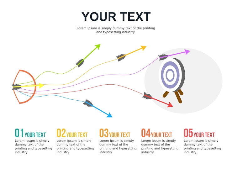 Vector desarrollo foco proceso beneficio negocio inteligente powerpoint presentación infografía