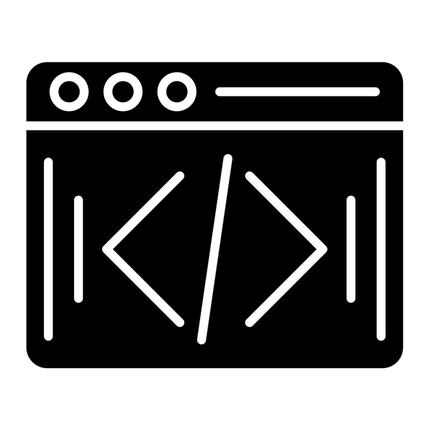 Desarrollo de ilustraciones en negro sólido de glifo