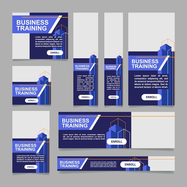 Desarrollo de la plantilla de diseño de banner web de habilidades potenciales de los empleados