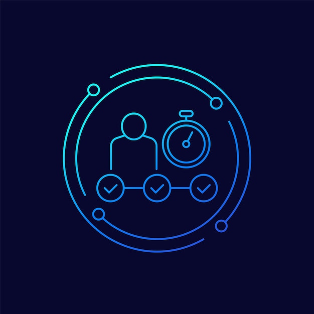 desarrollo rápido de la carrera icono diseño lineal