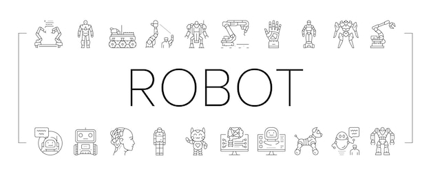 El desarrollo de robots y los iconos de la industria establecen el vector