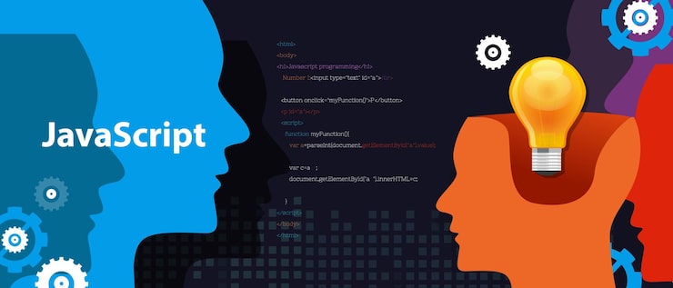 Vector desarrollo de software de código de lenguaje de programación java script