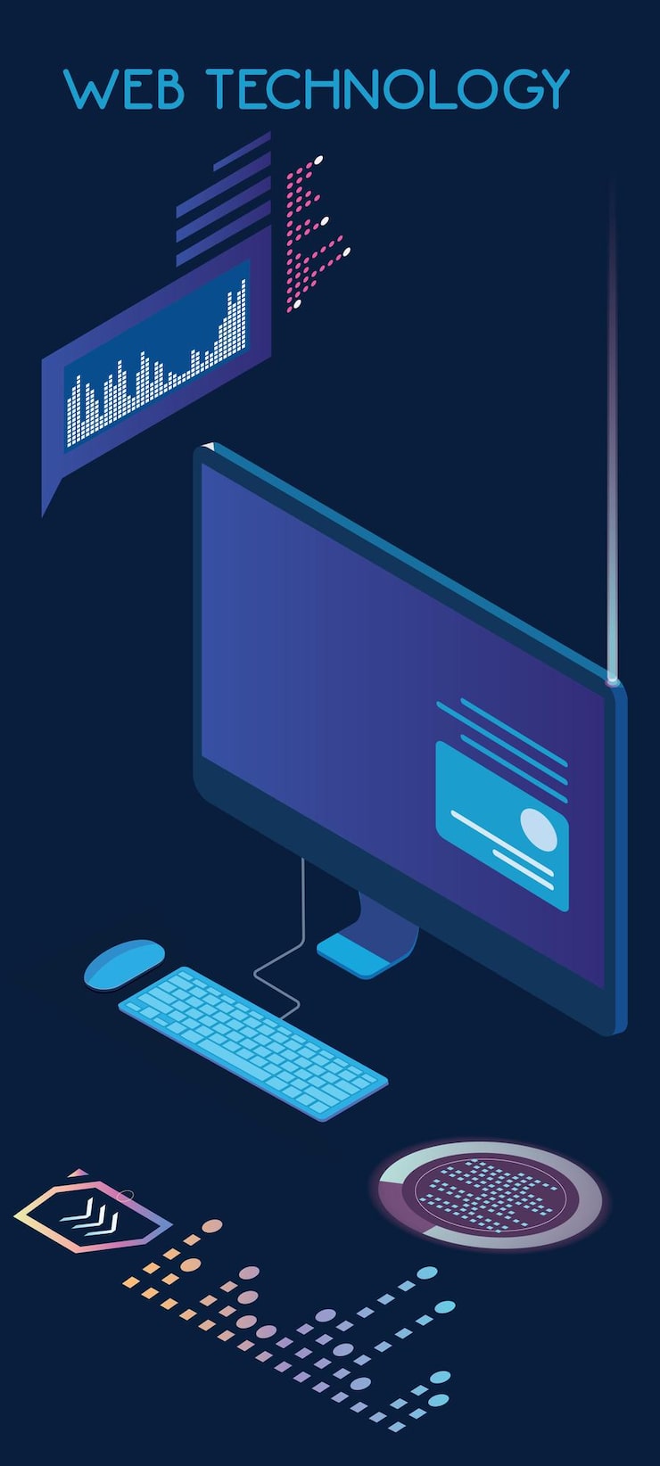 Vector desarrollo de software programación codificación y prueba de software en computadoras computadora con programa