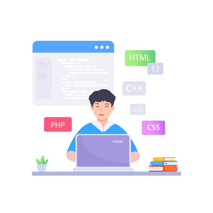 Vector desarrollo web concepto vectorial de diseño plano moderno
