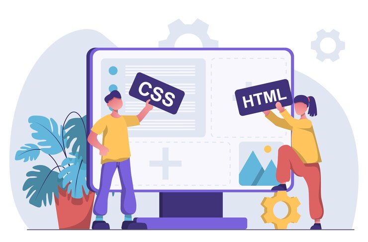 Vector desarrollo web los diseñadores están trabajando en el diseño web.
