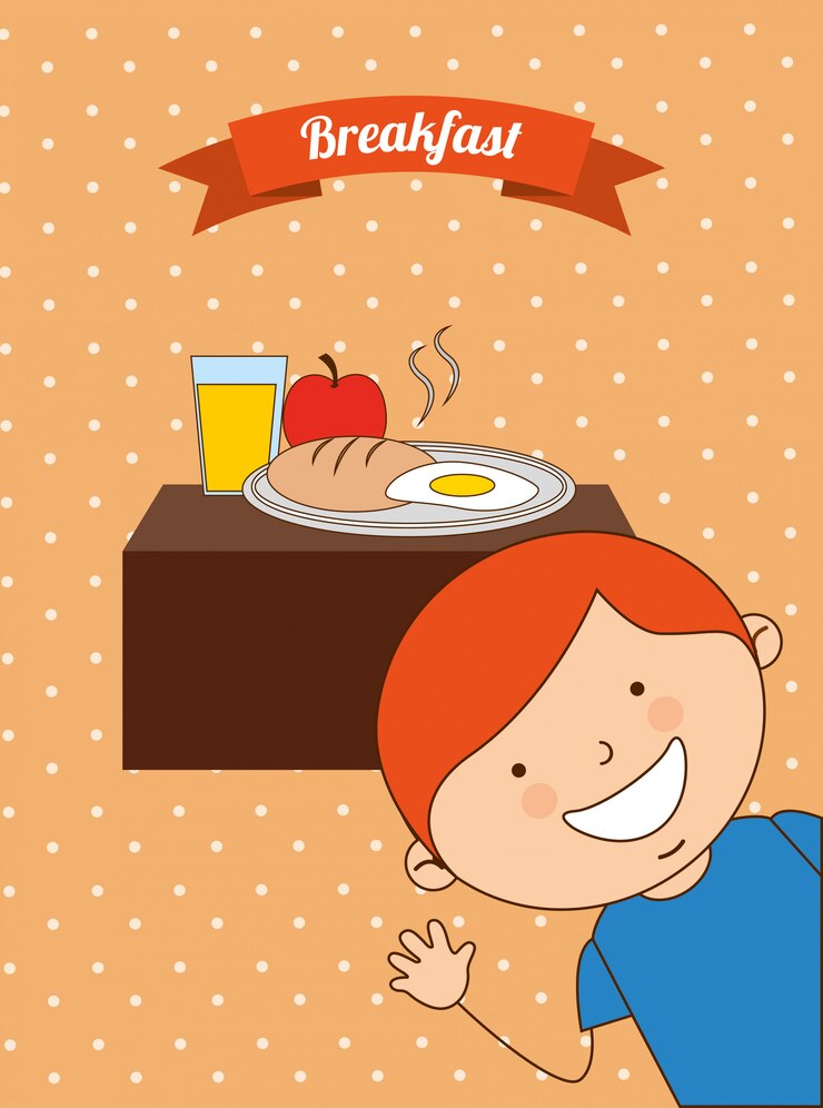 Vector desayuno delicioso