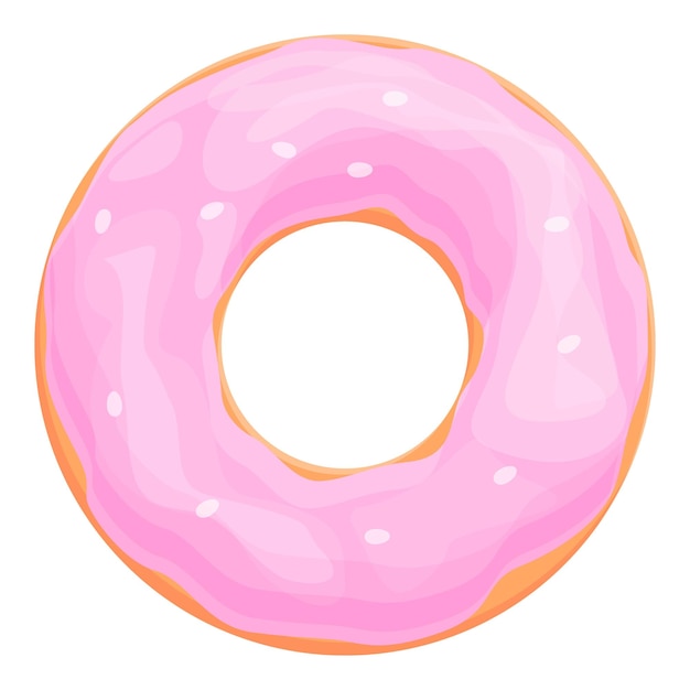 Desayuno donut icono dibujos animados vector Azúcar comida Crema donut