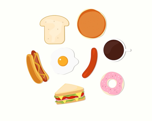 Desayuno ilustracion vectorial