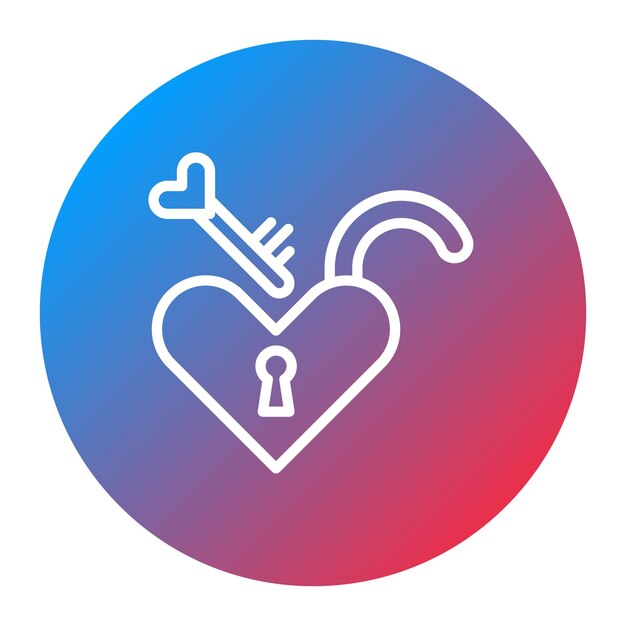 Desbloquear la imagen vectorial del icono de amor Se puede usar para la aplicación de citas