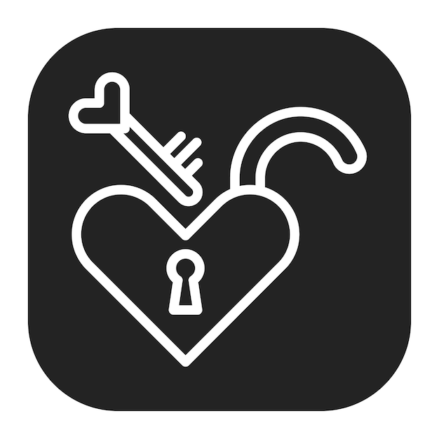 Desbloquear la imagen vectorial del icono de amor Se puede usar para la aplicación de citas