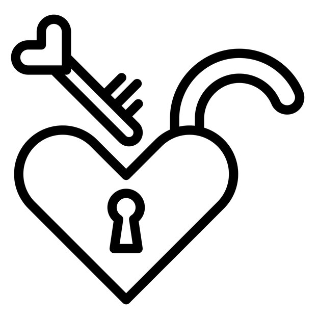 Desbloquear la imagen vectorial del icono de amor Se puede usar para la aplicación de citas