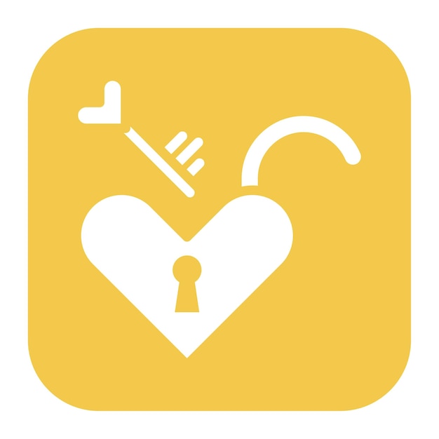 Desbloquear la imagen vectorial del icono de amor Se puede usar para la aplicación de citas