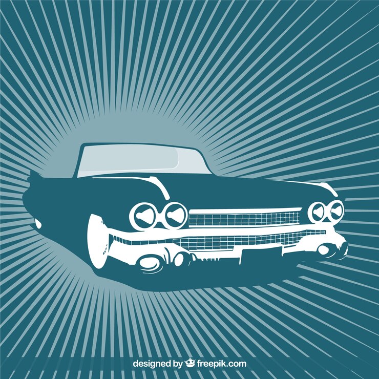 Vector descapotable retro