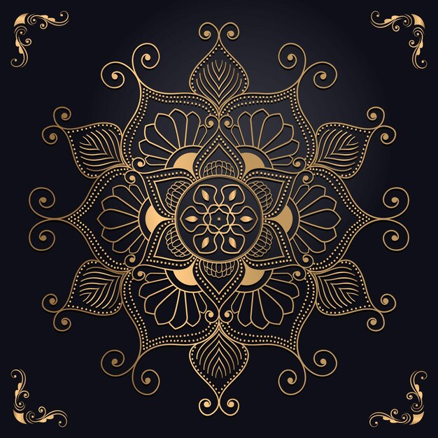Descarga el arte del patrón de mandala.