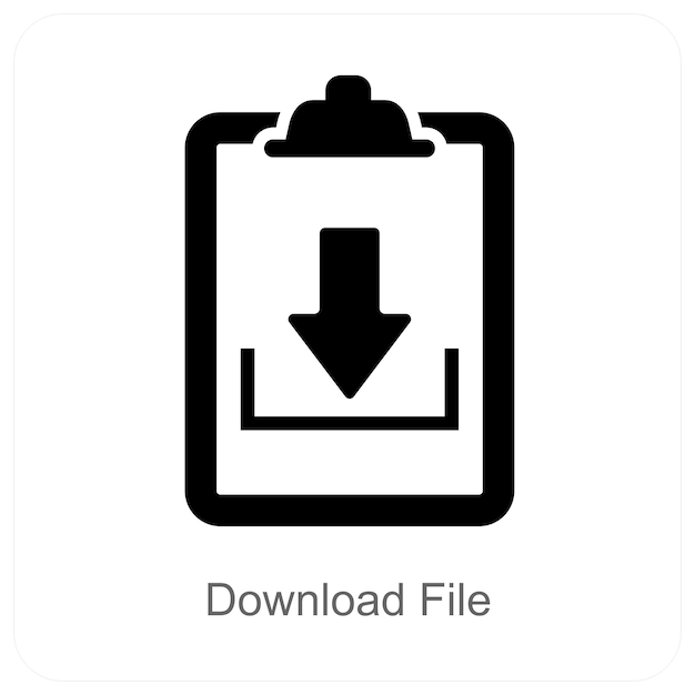 Descarga del concepto de icono de archivo y documento