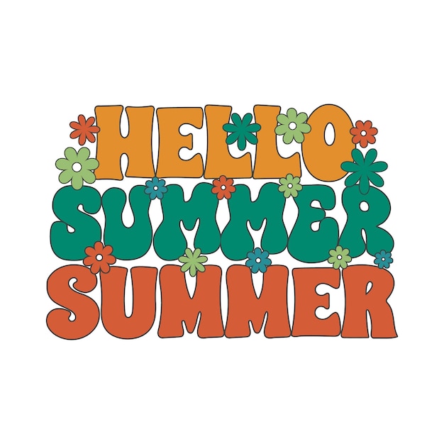 Descarga digital del archivo de diseño SVG retro de verano