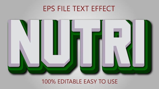 Descarga digital del archivo EPS de Nutri Text Effect