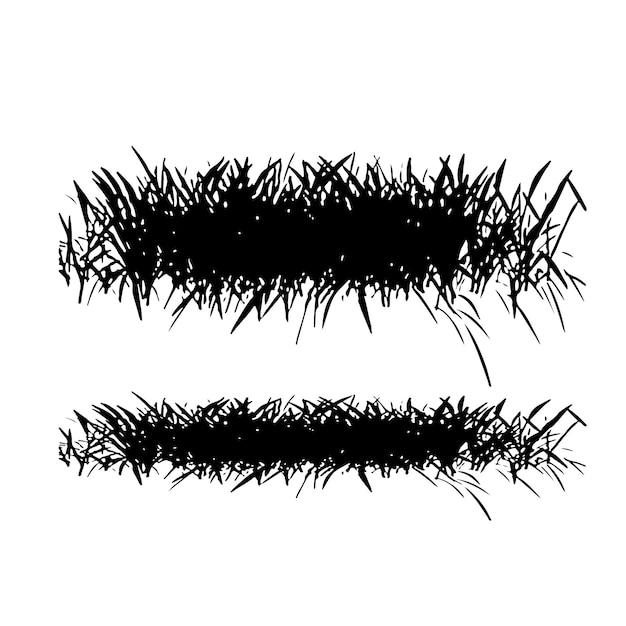 Descarga gratuita de vector de silueta de hierba y árbol