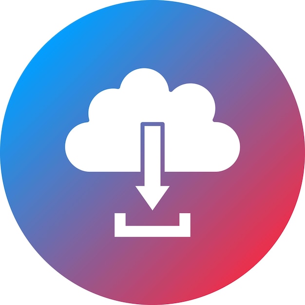 Vector descarga la imagen vectorial del icono de la nube se puede utilizar para la computación en la nube