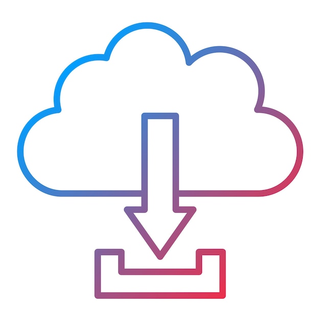 Descarga la imagen vectorial del icono de la nube Se puede utilizar para la computación en la nube