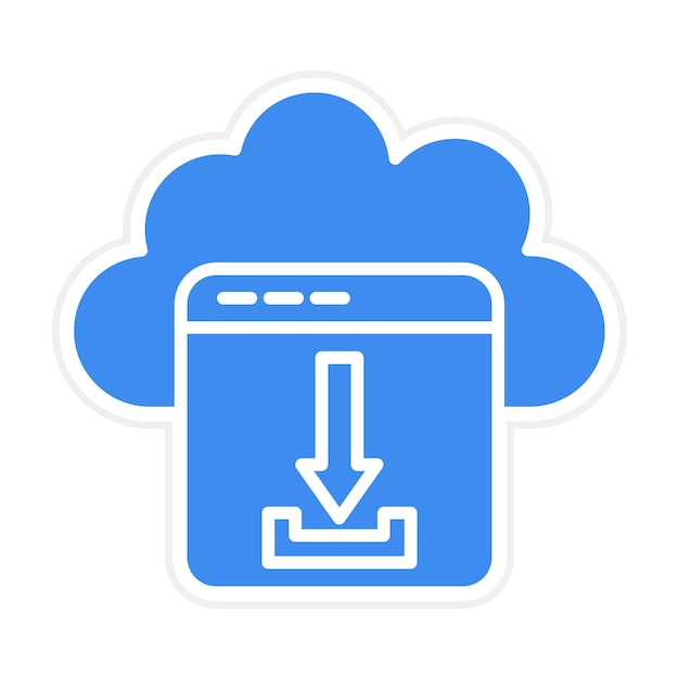 Descarga la imagen vectorial del icono de la nube Se puede utilizar para la computación en la nube