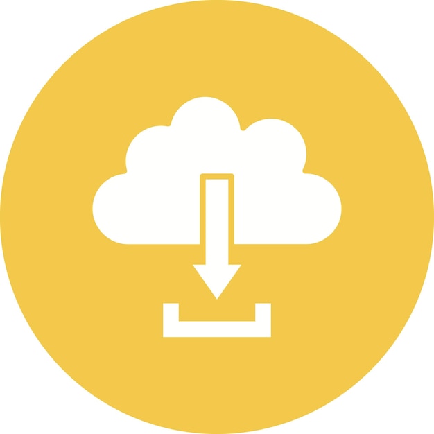 Descarga la imagen vectorial del icono de la nube Se puede utilizar para la computación en la nube
