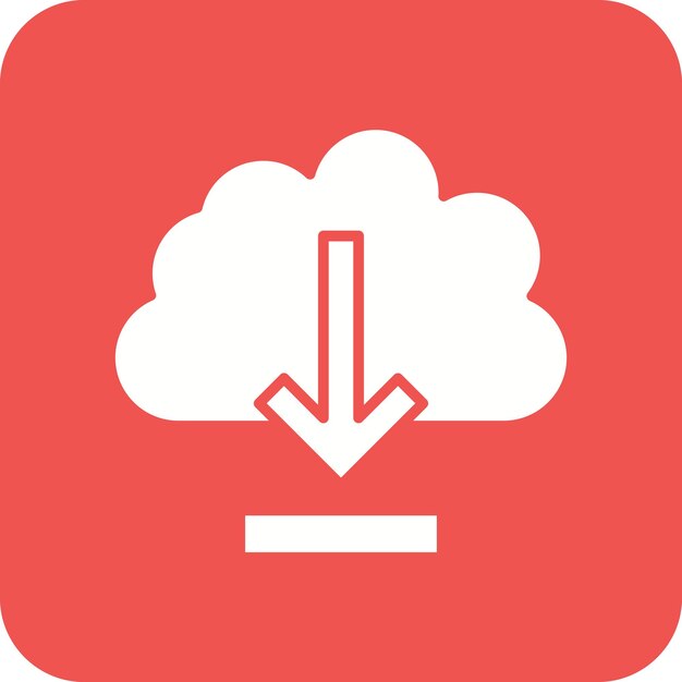 Descarga la imagen vectorial del icono de la nube Se puede utilizar para la creación de redes y el intercambio de datos