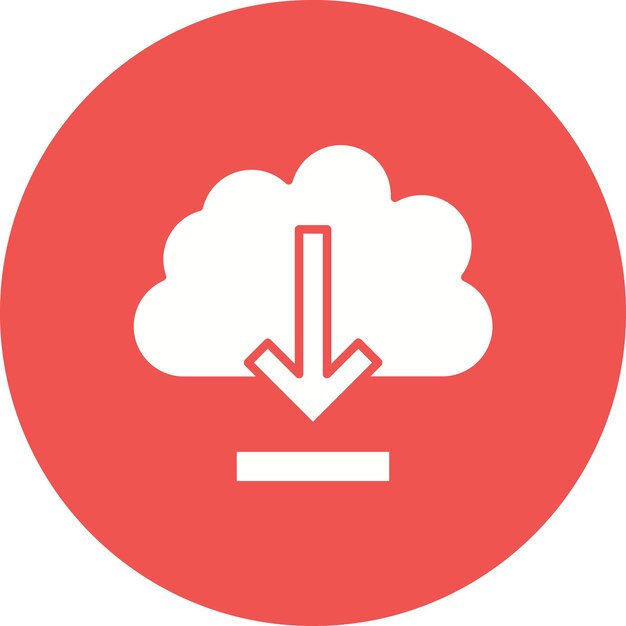 Descarga la imagen vectorial del icono de la nube Se puede utilizar para la creación de redes y el intercambio de datos
